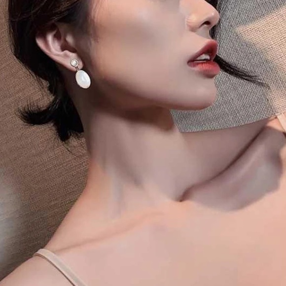 ◾️Vintage Style Opal Drop Earrings - Picture 5 of 6